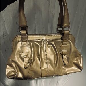 Stuart Weitzman Metallic Gold Shoulder Bag